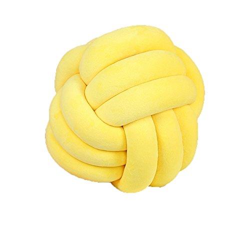 Knot Pillow,Modern Decorative Pillow Knot Cushion Nursery Decor Knot Cushion Handmade Pillow Baby Toy,Photography Prop (7.9inch, Yellow)