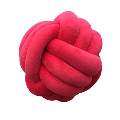 Mchoice Fashion Knot Ball Pillow Throw Pillow Plush Toy Bedroom Decor (Red)