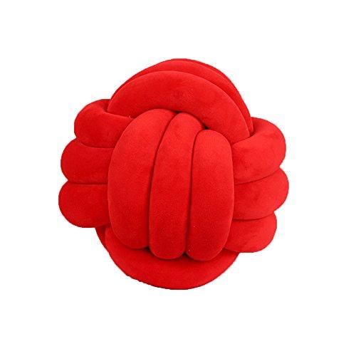 Knot Pillow,Modern Decorative Pillow Knot Cushion Nursery Decor Knot Cushion Handmade Pillow Baby Toy,Photography Prop (7.9inch, Red)