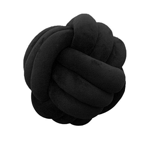 Mchoice Fashion Knot Ball Pillow Throw Pillow Plush Toy Bedroom Decor (Black)