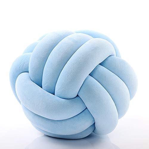 Aminiture Knot Ball Pillows -Teepee Cushion Children Room Decoration Plush Toys Baby Photography Props (Blue)