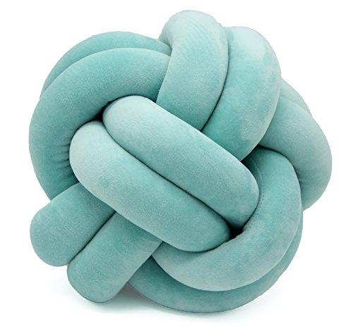FLORAVOGUE Knot Ball Pillow Plush Toy Home Decor (9 in, Mint)