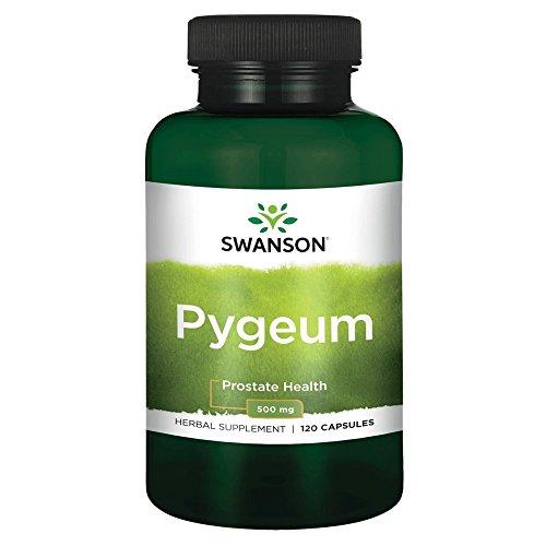 Swanson Pygeum Prostate Support Urinary Tract Health Men Herbal Supplement 100 mg Pygeum Extract (6.5% phytosterols) with 400 mg Powdered Bark 120 Capsules