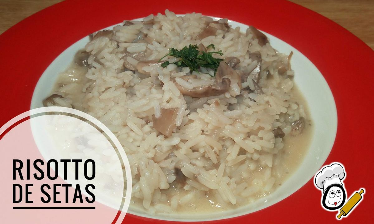 Risotto de setas en Thermomix.