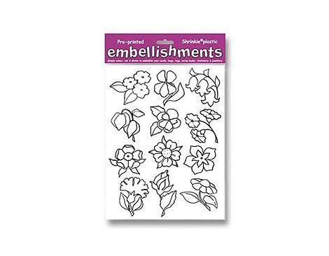 hojas estampadas plástico mágico flores