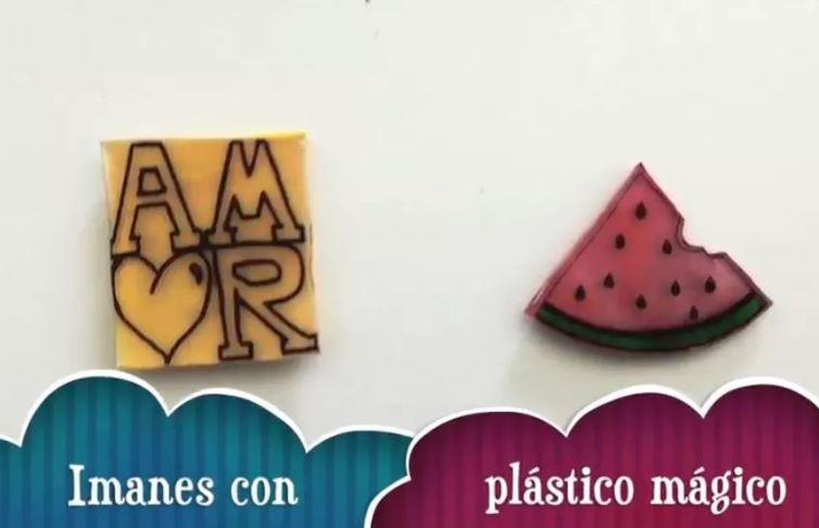 imanes con plastico magico