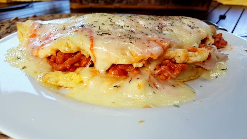 Tortilla rellena de carne