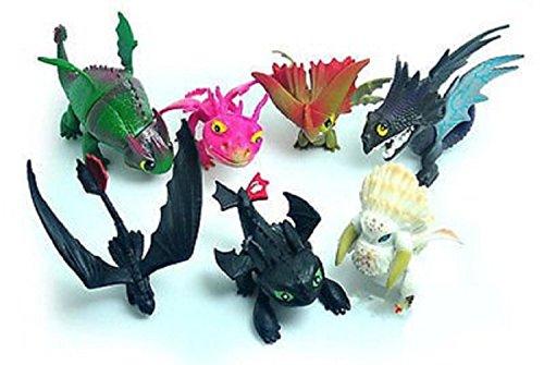 Max Fun Set of 7 Pcs How To Train Your Dragon Night Fury Toothless Action Figures Child Toys Xmas Gift Cake toppers