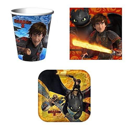 Hallmark How to Train Your Dragon 2 Birthday Party Supplies Set Plates Napkins Cups Kit for 16