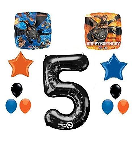 Mayflower Products New How to Train Your Dragon 5th Birthday Party Supplies and Balloon Decorations
