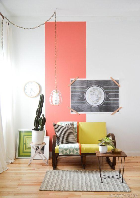 Coral color pantone para el 2019 - Pintar un detalle de la pared