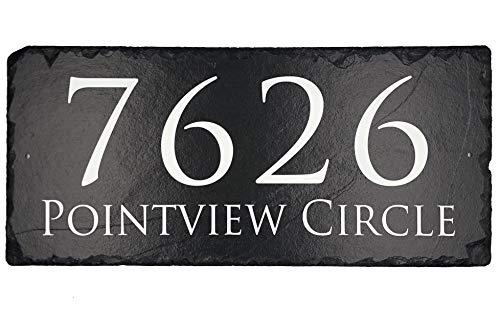 Beautifully Handcrafted and Customizable Slate Home Address Plaque (12"x6" 16”x10” or 18”x8”) Personalized House Sign with and mounting hardware. Improve the curb appeal of your property