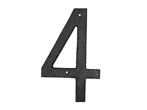 Montague Metal Products Textured Font Individual House Number, 4, 10-Inch