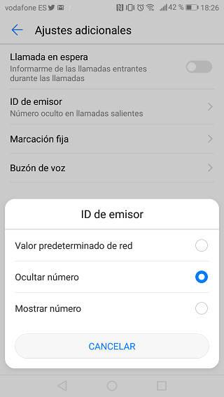 Ocultar llamada en iPhone mediante configuración