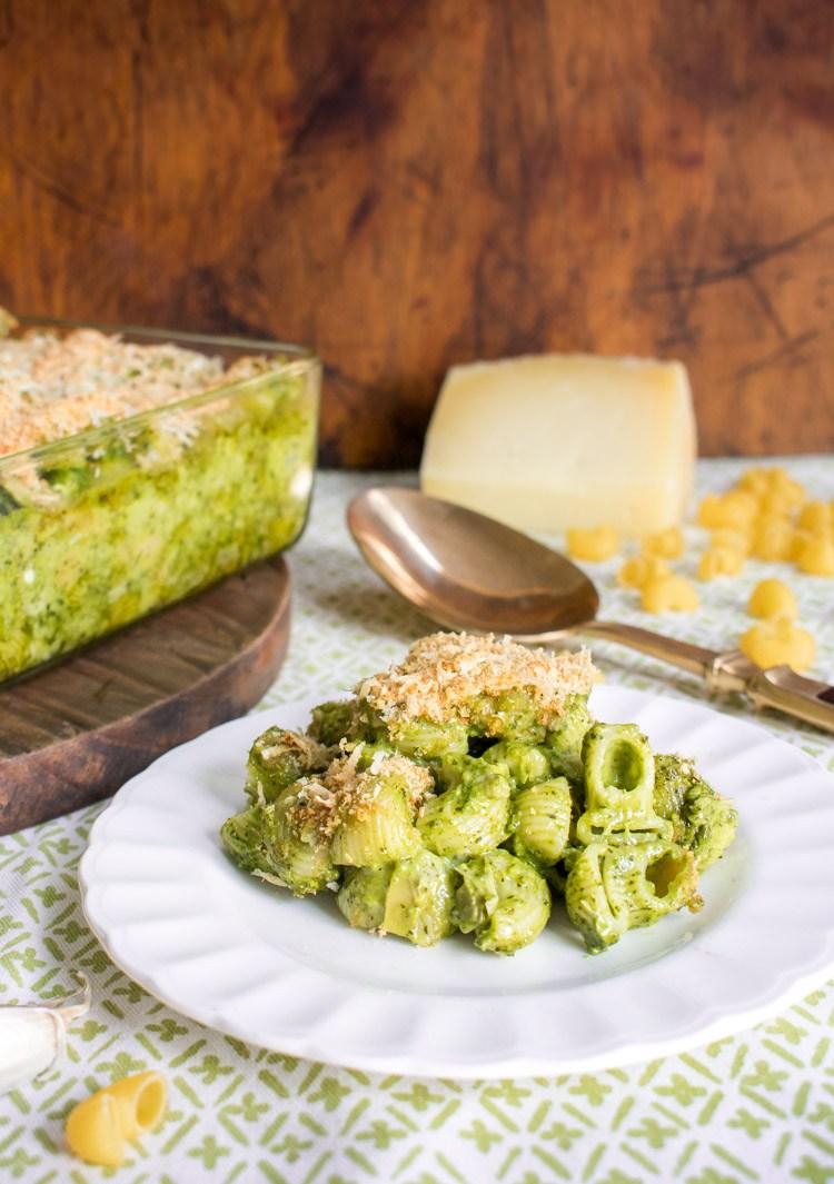 Mac & Cheese de espinaca y alcachofa