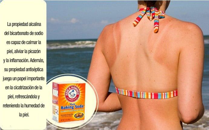 bicarbonato de sodio para quemaduras solares - bicarbonato de sodio simple