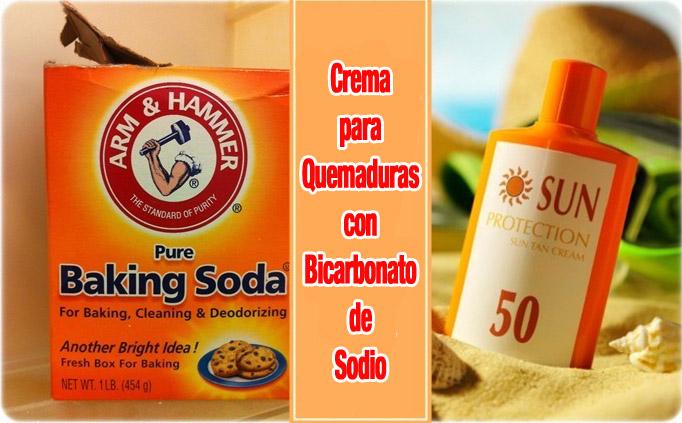 bicarbonato de sodio para quemaduras solares - crema para quemaduras solares con bicarbonato de sodio