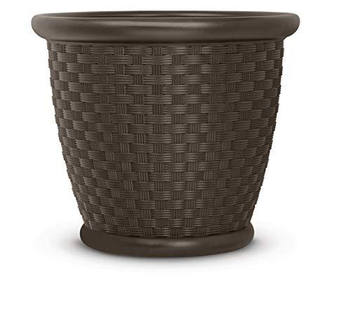 Suncast 22" Sonora Resin Planter, Java, 2 Pack