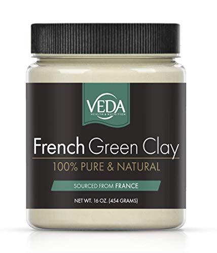 VEDA French Green Illite Clay, 100% Pure, 16 oz. (454 grams)