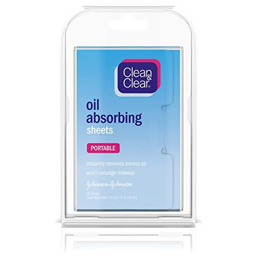 Clean & Clear Oil Absorbing Facial Blotting Sheets for Oily Skin Care to Remove Excess Oil & Shine, 50 ct. (Pack of 6)