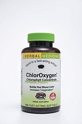 Herbs Etc ChlorOxygen Chlorophyll Concentrate Alcohol Free 120 Fast-Acting Softgels