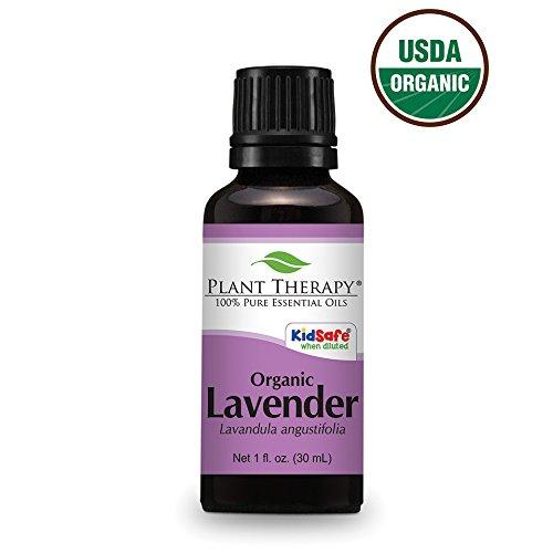 Plant Therapy USDA Certified Organic Lavender Essential Oil. 100% Pure, Undiluted, Therapeutic Grade. 30 ml (1 oz).