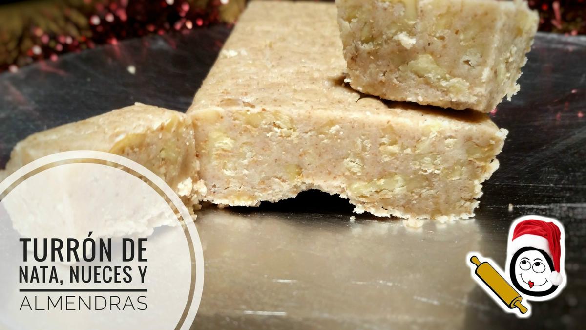 Turrón de nata (crema de leche) y nueces Thermomix