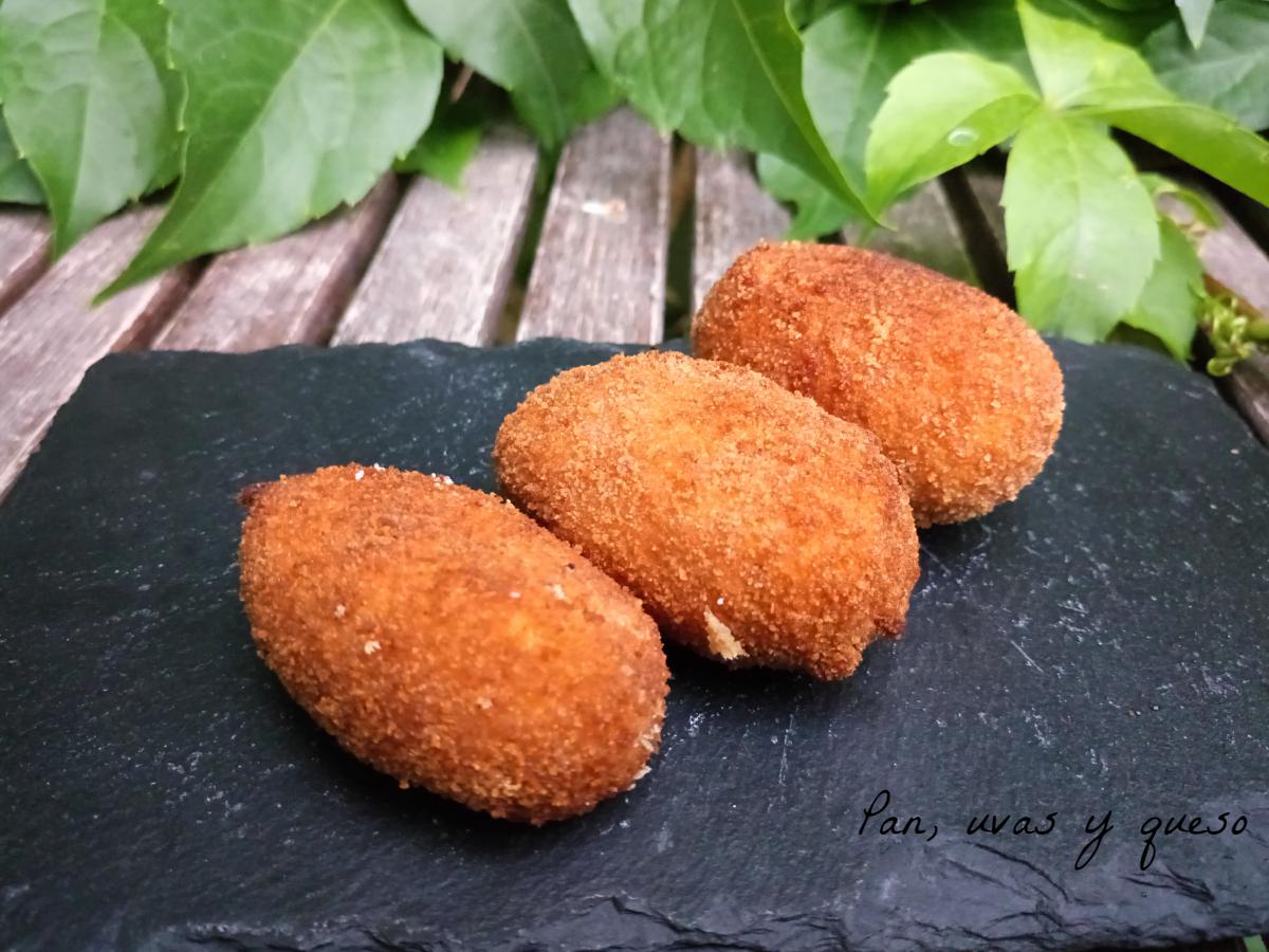 croquetas de compango thermomix - pan uvas y queso - 1