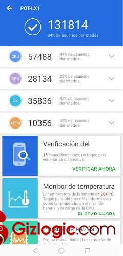 Huawei P Smart 2019 Antutu