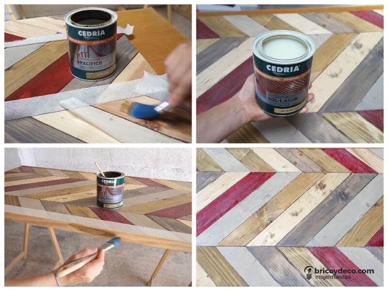 cómo hacer un tablero de mesa con palets paso a paso