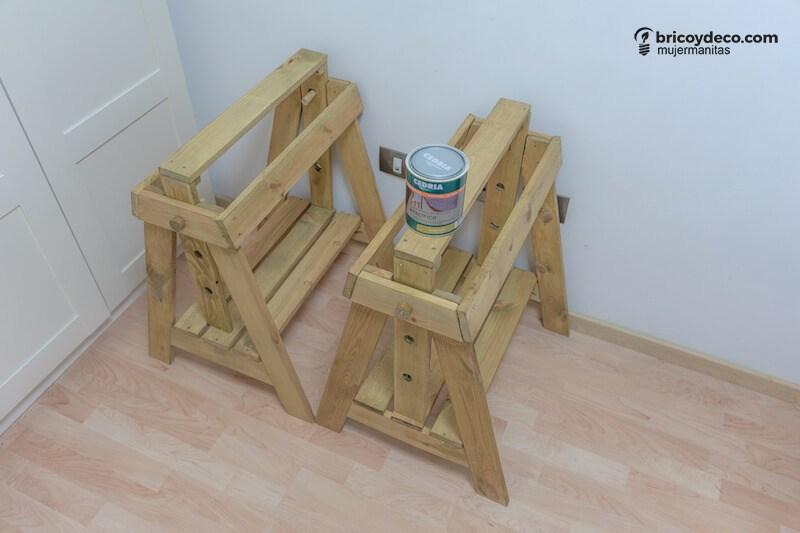 caballetes hechos con palets