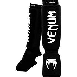 Venum Kontact Espinilleras, Unisex adulto, Negro, Única