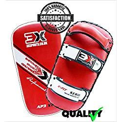 PROFESSIONAL CHOICE 3X MMA Strike Shield Training Thai Pad Kick Boxing Punching Mitts, Curved (Sold AS Single Item) (Red, Curved)
