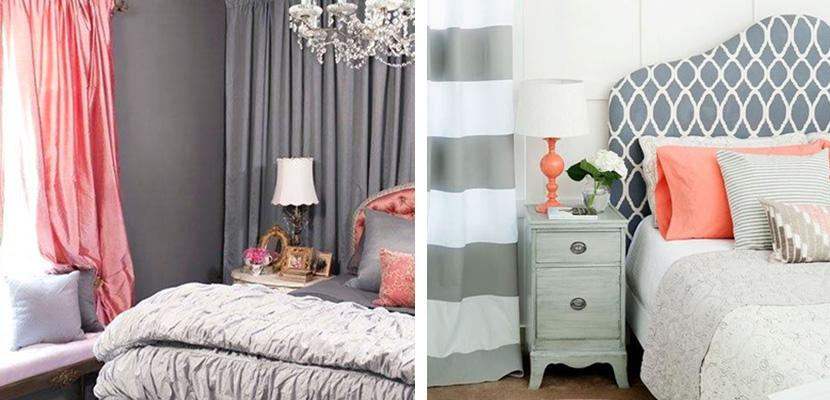 Color coral con gris