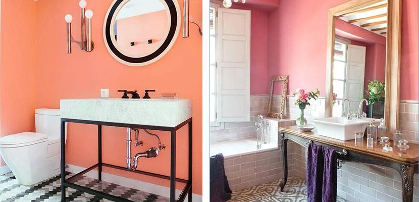 Baño color coral