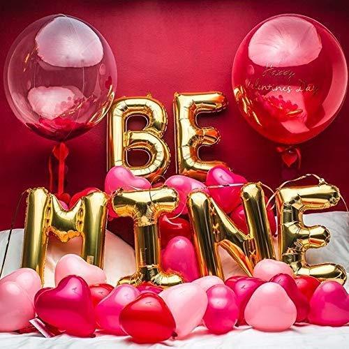 Valentiness Day Decorations BE MINE Balloon Set, BE MINE Letter Foil Balloon With Heart Balloons, Bobo Balloons,Great for Valentines Day/Bachelor party/Wedding/Anniversary