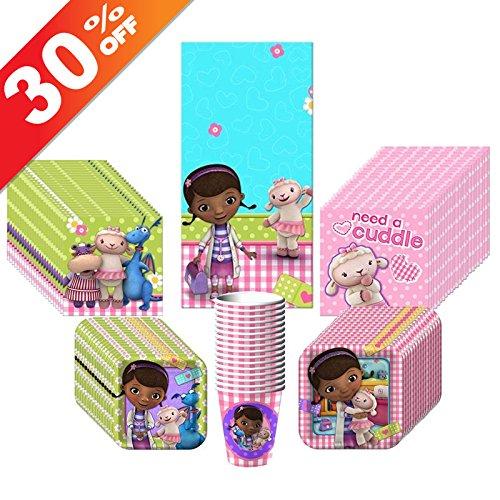 Doc McStuffins Party Kit Including Plates, Cups, Tablecover and Napkins - 16 Guests by Hallmark