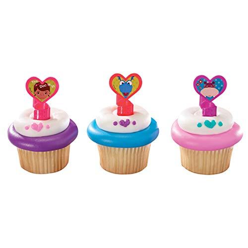 1 X 12 Disneys Doc Mcstuffins Cupcake Rings Toppers Party Favors