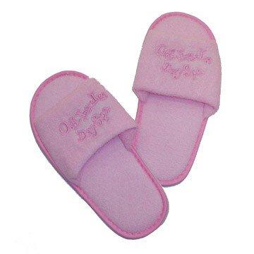 Girl Day Spa Birthday Party Favor Costume Slippers, 8 Pair Pack, Size Medium (9" Long)
