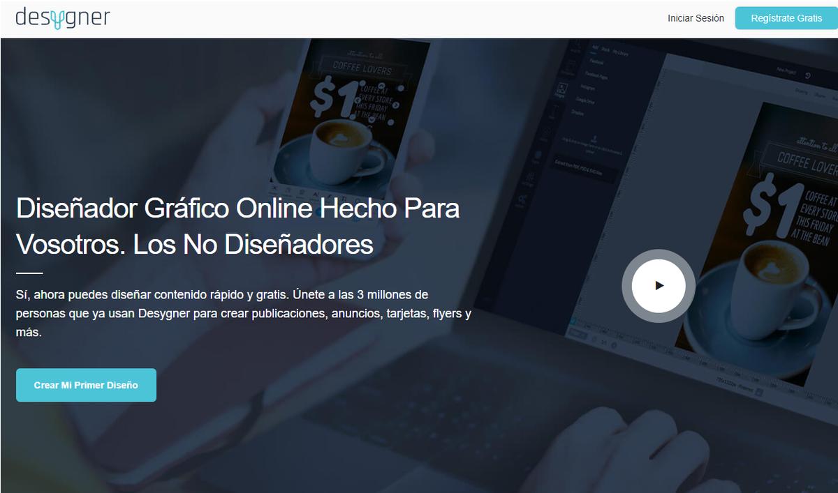 desygner para móvil app