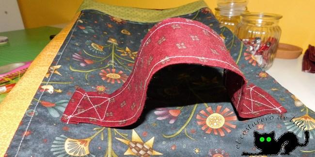 Cosemos el asa en la parte superior