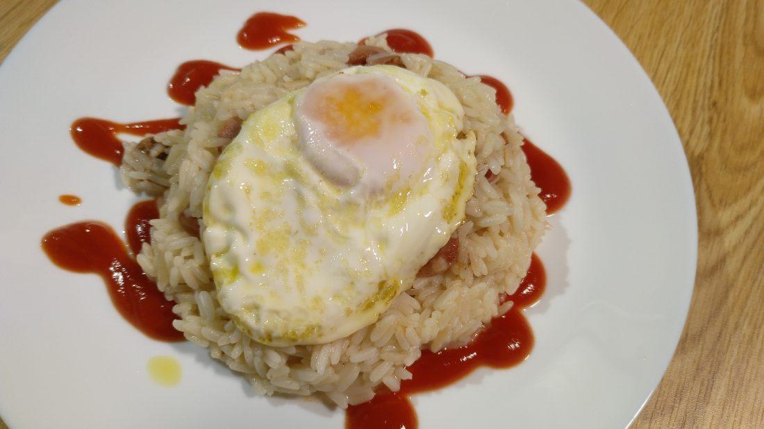 Arroz a la cubana en olla GM