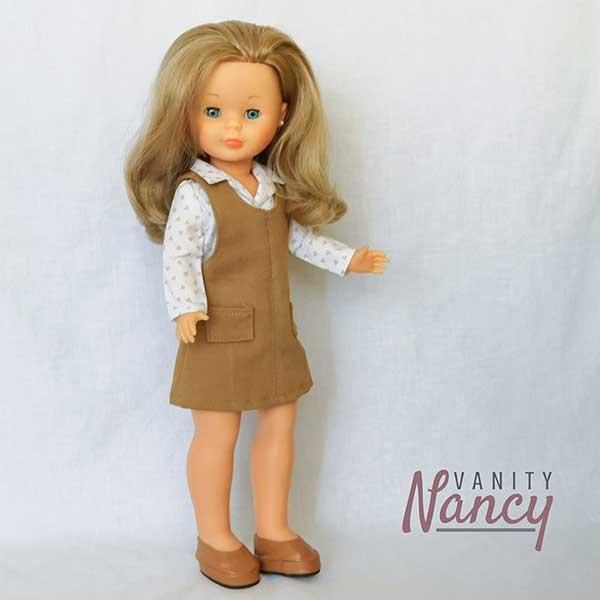 Manualidades con retazos de tela: pichi y blusa para Nancy.