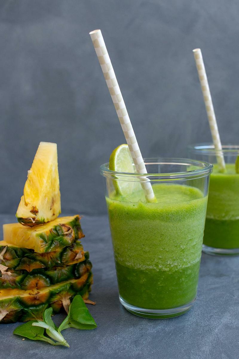 Batido de piña y jengibre saludable