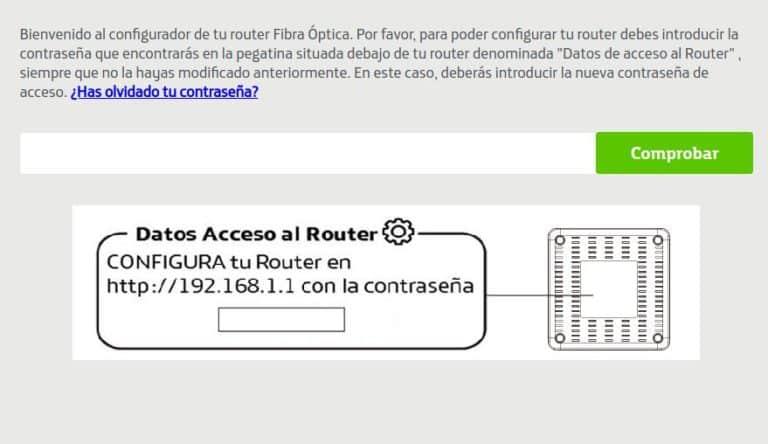 Interfaz configuracion router