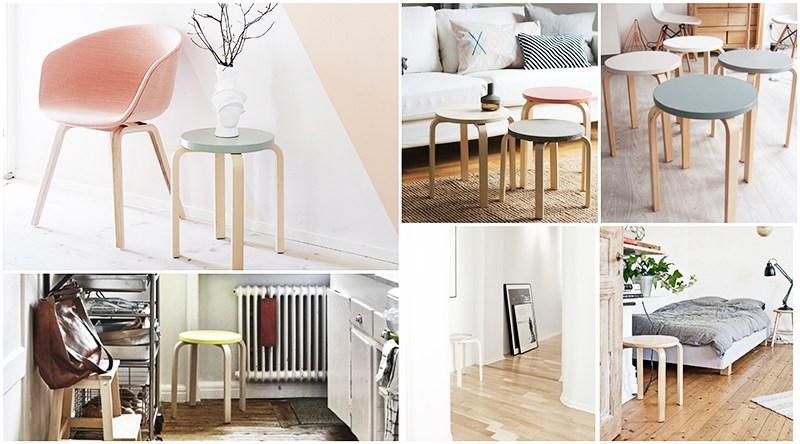 Ikea hack | 6 DIY con el tabuerete frosta de Ikea