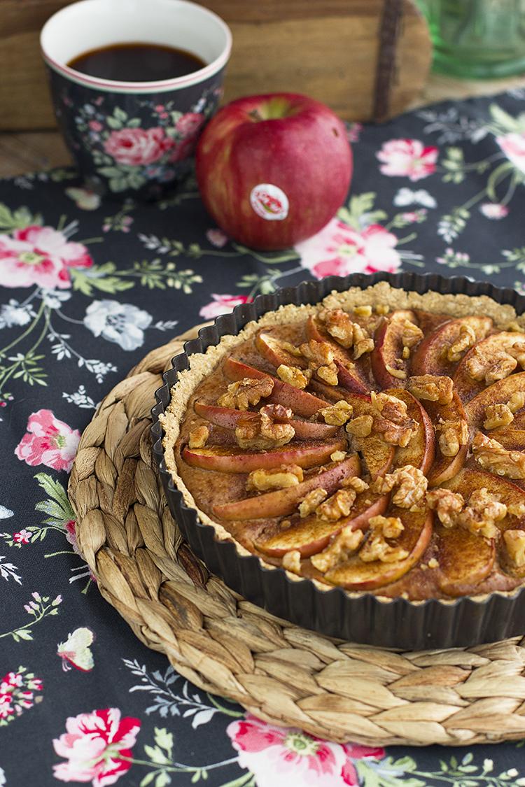 Tarta de Manzana fácil y sin azúcar super saludable