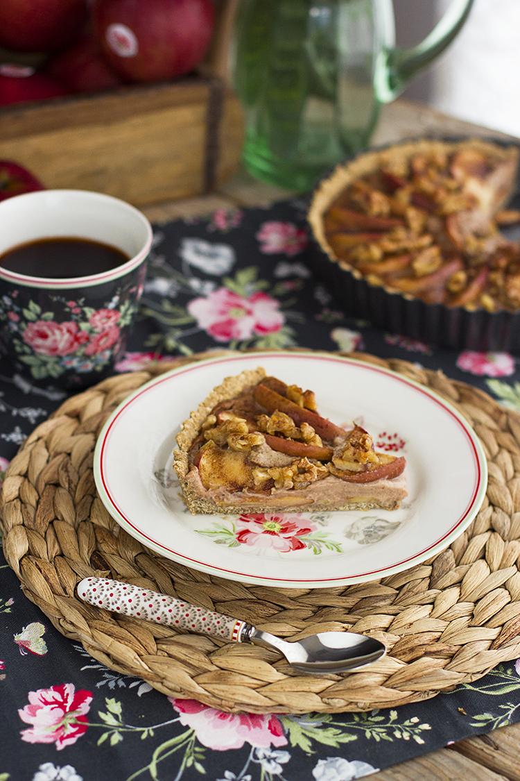 Tarta de Manzana fácil y sin azúcar super saludable