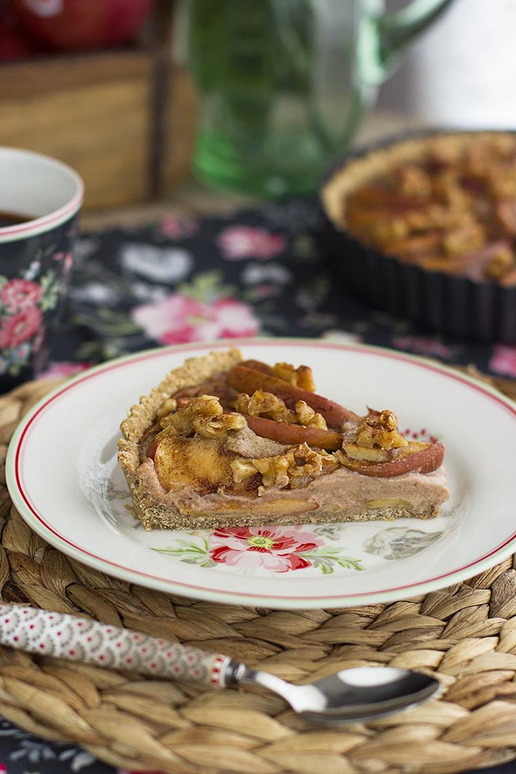 Tarta de Manzana fácil y sin azúcar super saludable
