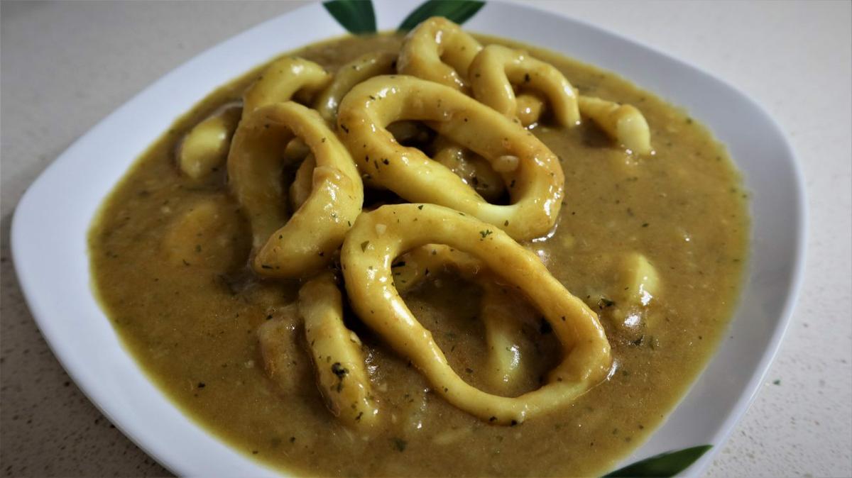 Calamares encebollados en Thermomix terminados